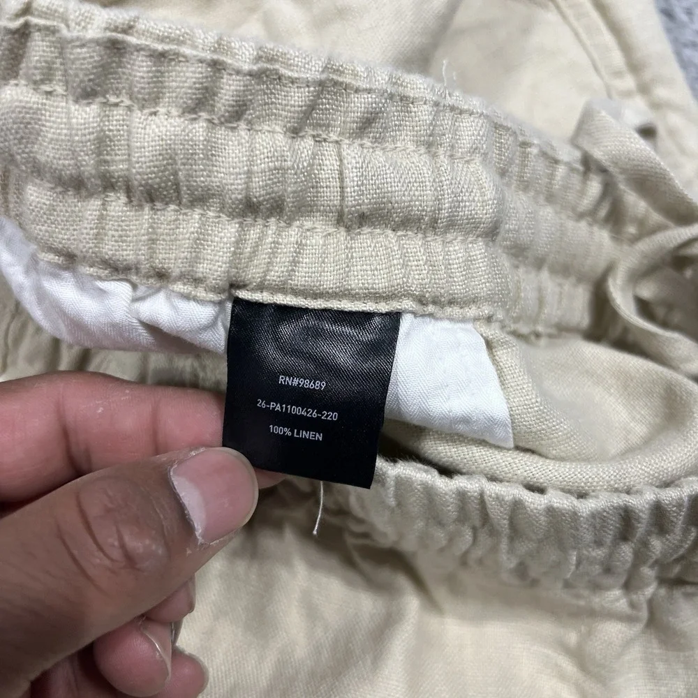 Todd Snyder Linen Beach Pants Mens 2XL Beige Relax Drawstring